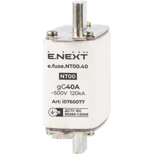 Запобіжник плавкий e.fuse.NT00.40, габарит 00, 40А