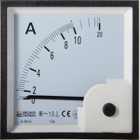 Амперметр прямого включення  10А  96х96 модель A-96-6 AС