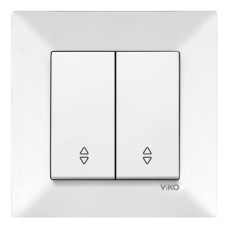 Вимикач VI-KO Meridian білий 2кл прохідний ( 90970017-WH )