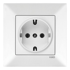 Розетка VI-KO Meridian біла 1-на з заземленням ( 90970008-WH )