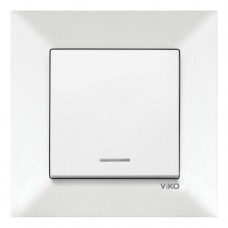 Вимикач VI-KO Meridian білий 1кл з підсвіткою ( 90970019-WH )