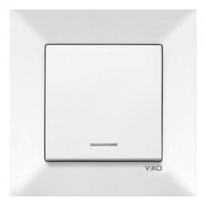 Вимикач VI-KO Meridian білий 1кл з підсвіткою ( 90970019-WH )