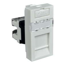 Адаптер модульний з комп'ютерним роз'ємом RJ-45; 45х22,5х36 мм; PC-ABS, білий; Серія Quadro ;