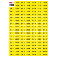 Самоклеюча наліпка "230В" e.sticker.voltage.230.1 (40х20мм) 102 шт/аркуш