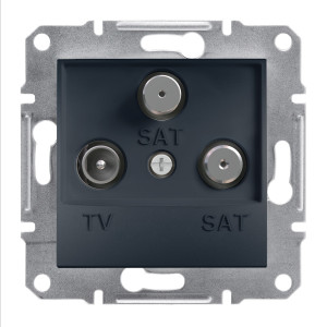 TV-SAT-SAT РОЗЕТКА КІНЦЕВА ASFORA АНТРАЦИТ
