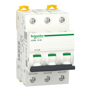Автоматичний вимикач Acti9 iC60N 3P, 4А, крива B Schneider Electric A9F73304