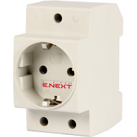 Розетка на DIN-рейку e.socket.pro.din.tms, 230 В, з з/к