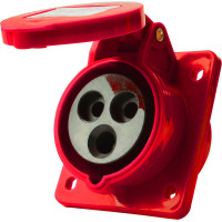 Силова розетка, що вбудовується e.socket.pro.3.16.wall, 3п., 230В, 16А (413)
