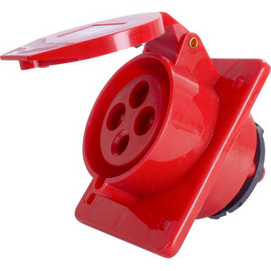 Силова розетка, що вбудовується e.socket.pro.4.32.wall, 4п., 380В, 32А (424)