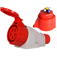 Силова розетка стаціонарна 3Р+N+Z, 400В, 32А, IP44 безгвинтова