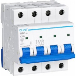 Модульний автоматичний вимикач NB1-63 4P B1 6kA DB