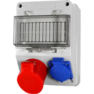 Монтажний набір 32А 3Р+N+Z 220/400V,16A 2P+Z 250V, клемна колодка 5х6кв.мм