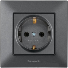 Розетка з з/к Panasonic Arkedia Slim, димч.