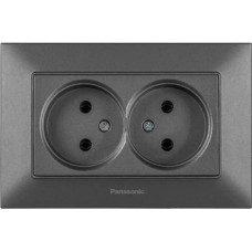 Розетка 2-на Panasonic Arkedia Slim, димч.