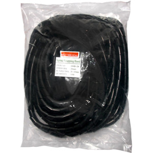 Спіральна обв'язка e.spiral.stand.19.black, 15-100 мм, 10м, чорна