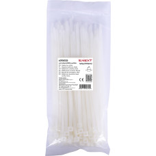 Кабельна стяжка e.ct.stand.280.4.white (100шт), біла