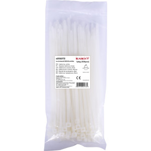 Кабельна стяжка e.ct.stand.1020.9.white (100шт), біла