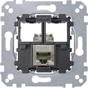 Механізм розетки 1-постовий RJ45 CAT5E UTP, Merten, Schneider Electric  MTN4575-0011