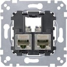 Механізм розетки RJ45 2-постовий Cat6A STP, Merten, Schneider Electric MTN4576-0022