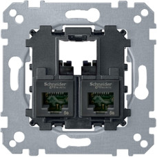 Механізм розетки RJ45 2-постовий Cat6A STP, Merten, Schneider Electric MTN4576-0002