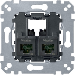 Механізм розетки RJ45 2-постовий Cat6A STP, Merten, Schneider Electric MTN4576-0002