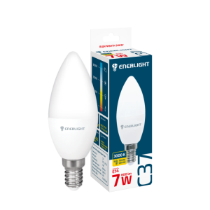 Лампа світлодіодна ENERLIGHT С37 7Вт 3000K E14