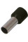Ізольований наконечник втулковий e.terminal.stand.e2508.black 2,5 кв.мм, чорний, 100шт