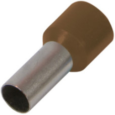 Ізольований наконечник втулковий e.terminal.stand.e10-12.brown 10,0 кв.мм, коричневий, 100шт