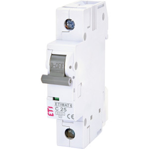 Автоматичний вимикач ETIMAT 6 1p C 25А (6 kA)