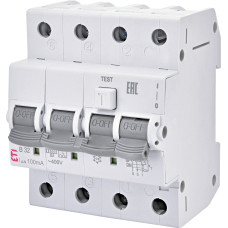 Диф. автоматичний вимикач KZS-4M 3p+N C 16/0,03 тип AC (6kA)