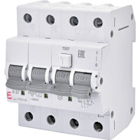 Диф. автоматичний вимикач KZS-4M 3p+N C 25/0,03 тип AC (6kA)