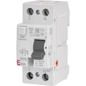 Реле диференційне (ПЗВ) 2р EFI-P2 63/0,03 тип AC (10kA)