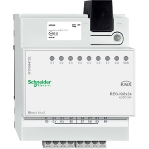 Бінарний вхід REG-K/8X24 світло сірий, KNX Schneider Electric MTN644972
