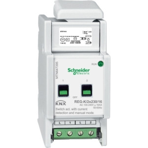 Актор для вимикача  REG-K/2X230/16 з ручним управлінням,   світло сірий KNX, Schneider Electric  MTN647395