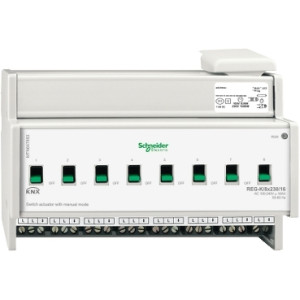 Актор для вимикача  REG-K/8X230/16 з ручним управлінням, світло сірий, KNX, Schneider Electric MTN647893