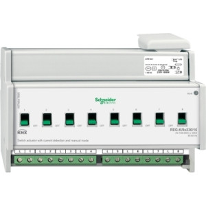Актор для вимикача REG-K/8X230/16 з ручним управлінням, світло сірий, KNX, Schneider Electric MTN647895