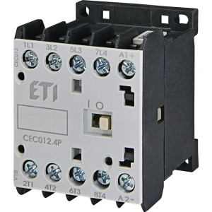 Контактор мініатюрний CEC 12.4P 230V АС (12A; 5,5kW; AC3) 4р (4 н.в.)
