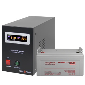 Комплект резервного живлення для котла і теплої підлоги LP (LogicPower) ДБЖ + гелева батарея (UPS B1000VA + АКБ GL 1440W)