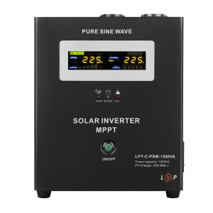 Сонячний інвертор (ДБЖ) LogicPower LPY-С-PSW-1500VA (1050Вт) MPPT 24V