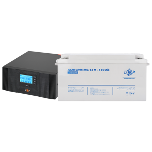 Комплект резервного живлення LP (LogicPower) ДБЖ + мультигелева батарея (UPS B1500 + АКБ MG 1800W)