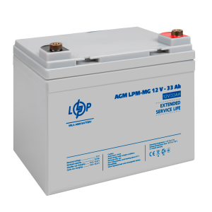 Акумулятор мультигелевий LPM-MG 12V - 33 Ah + праворуч