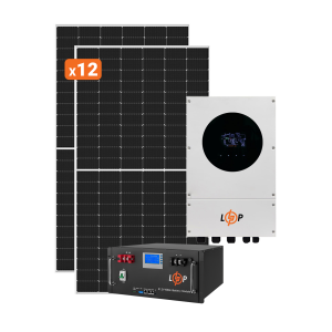 Сонячна електростанція (СЕС) Преміум 6kW АКБ 5.1kWh LiFePO4 100 Ah