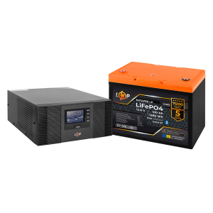 Комплект резервного живлення LogicPower B1500 + літієва (LiFePO4) батарея 1280Wh