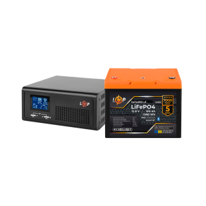 Комплект резервного живлення LP(LogicPower) ДБЖ + літієва (LiFePO4) батарея (UPS В1000 + АКБ LiFePO4 1280W)