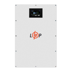 Акумулятор LP LiFePO4 51,2V - 100 Ah (5120Wh) (BMS 100A/50А) метал LCD Smart RS485/CAN JK настінний