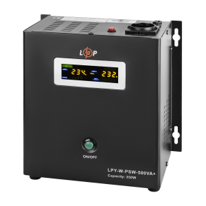 ДБЖ з правильною синусоїдою 12V LPY-W-PSW-500VA+(350Вт)5A/10A
