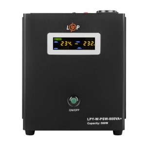ДБЖ з правильною синусоїдою 12V LPY-W-PSW-800VA+(560Вт)5A/15A