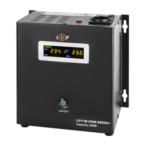 ДБЖ з правильною синусоїдою 12V LPY-W-PSW-800VA+(560Вт)5A/15A