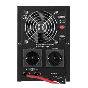 ДБЖ з правильною синусоїдою 12V LPY-B-PSW-1000VA+(700Вт) 10A/20A