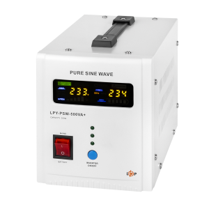 ДБЖ з правильною синусоїдою 12V LPY-PSW-500VA+ (350Вт) 5A/10A